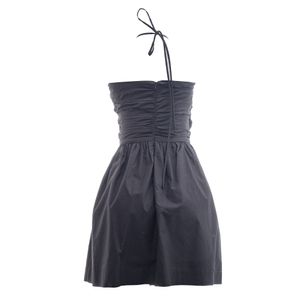 Vestido Leticia Gonzaga Curto Recorte Preto