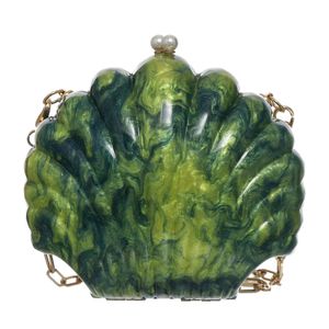 Bolsa Estilé Acrílico Concha Verde