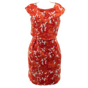 Vestido Weekend Max Mara Estampa Floral Vermelho e Branco