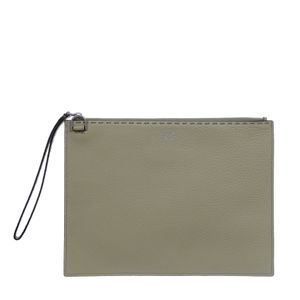 Clutch Fendi Selleria Verde Oliva