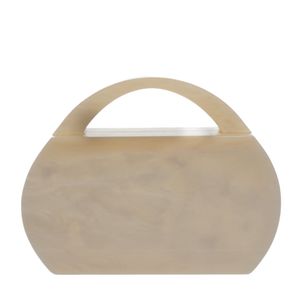 Bolsa Estilé Acrílico Bege e Preta