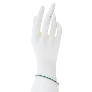 Pulseira Riviera Ouro Branco e Esmeraldas 0.10ct