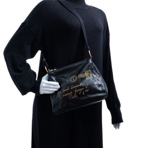 Bolsa Saint Laurent Y mail Verniz Preta