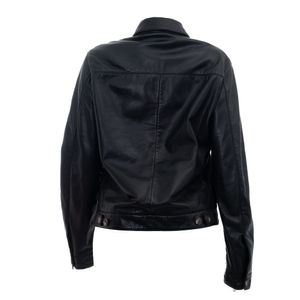 Jaqueta Salvatore Ferragamo Couro Preto