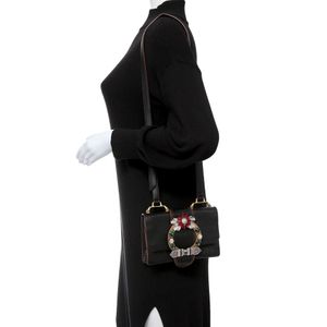 Bolsa Miu Miu Lady Jeweled Preta