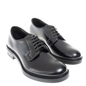 Sapato Prada Couro Escovado Preto