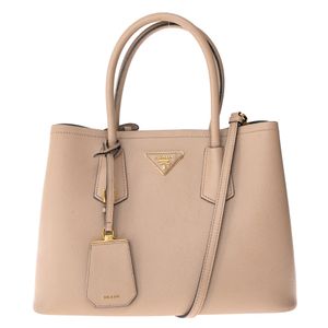 Bolsa Prada Double Saffiano Bege