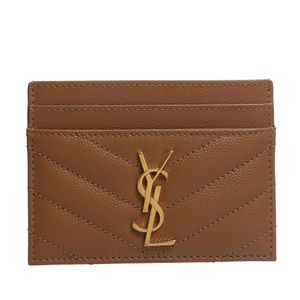 Porta Cartão Saint Laurent Matelassê Marrom